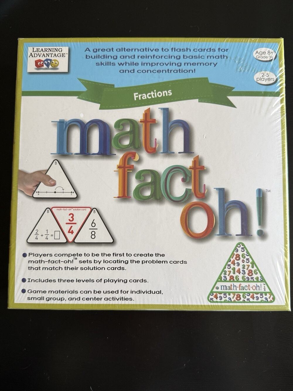 Learning Advantage Math Fact-Oh! Fractions Game NEW Sealed Homeschool STEM